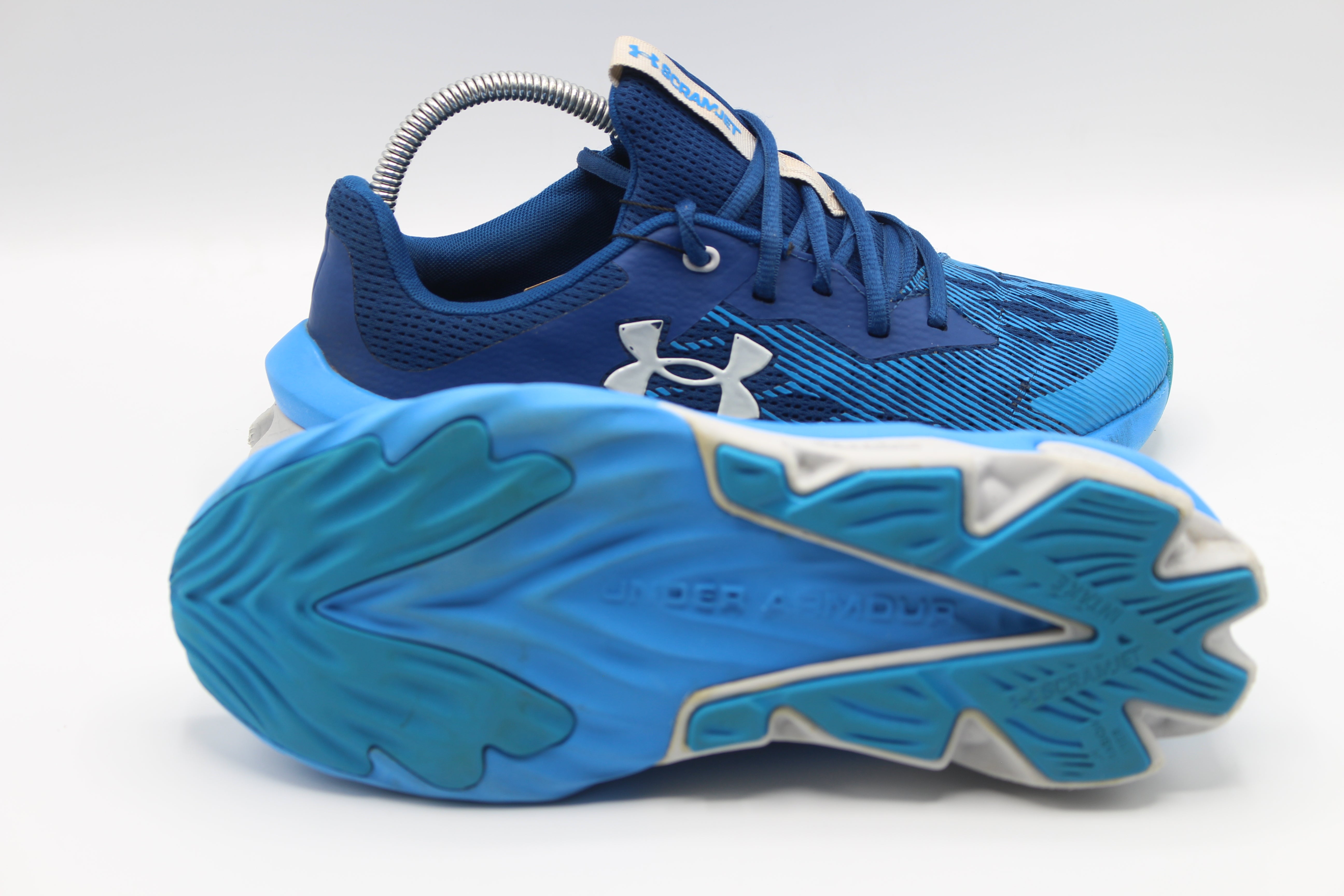 under armour charged scramjet 3 (gs) kids graphite blue electric halo gray   EUR SIZE 38