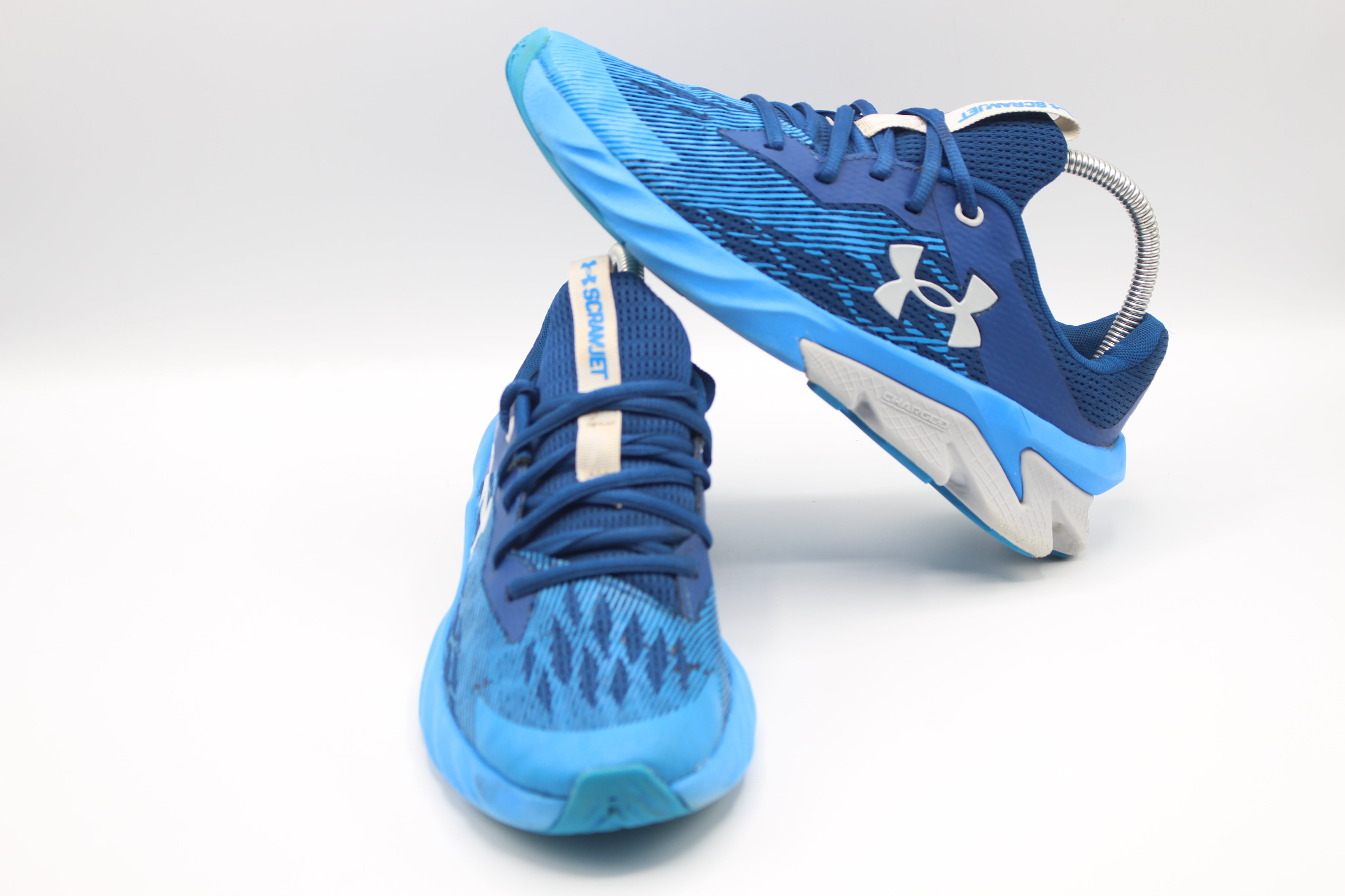 under armour charged scramjet 3 (gs) kids graphite blue electric halo gray   EUR SIZE 38