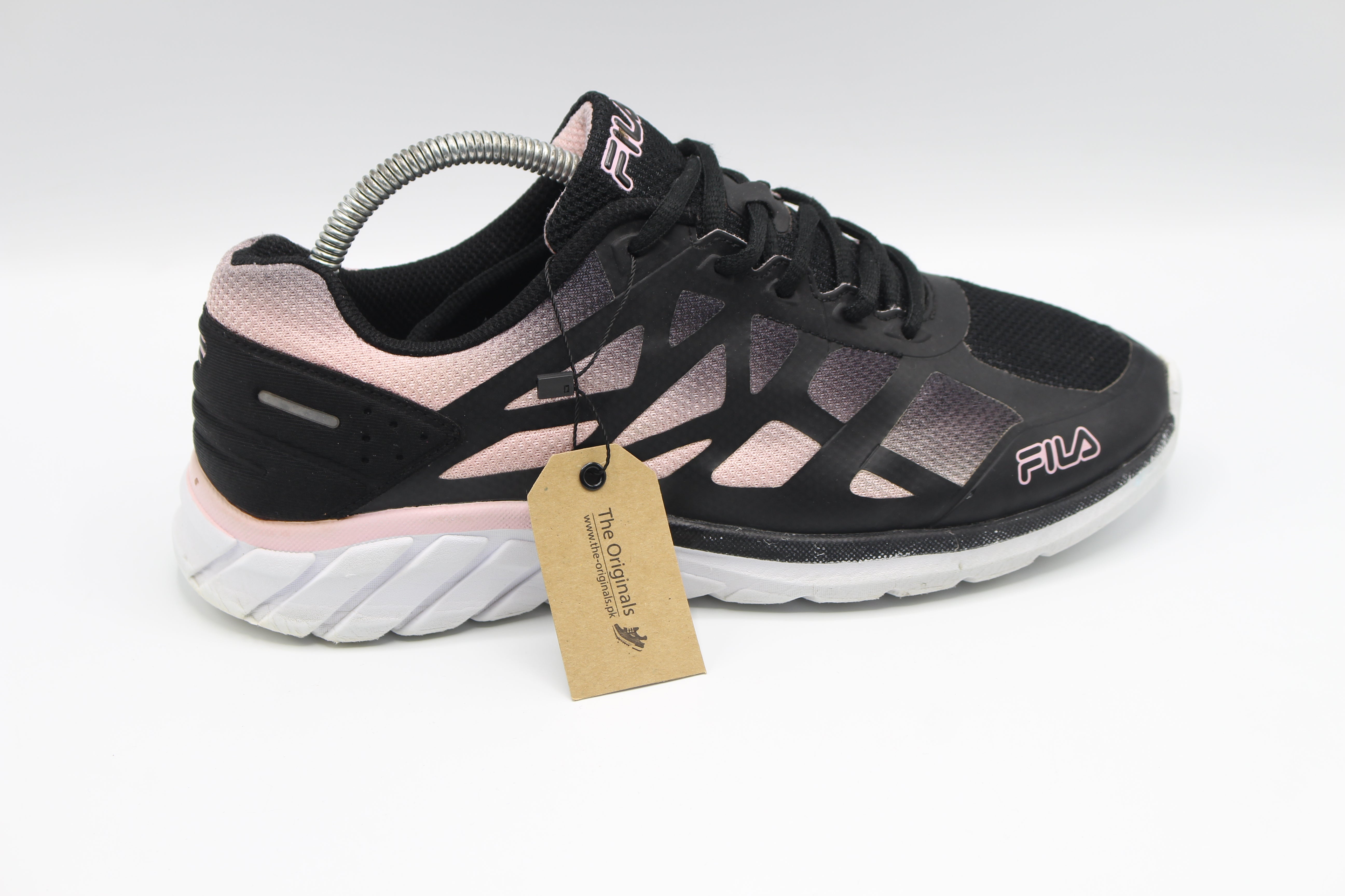 FILA Womens Size 6.5 Running Athletic Shoes Pink Black Lace Up              EUR SIZE  39.5