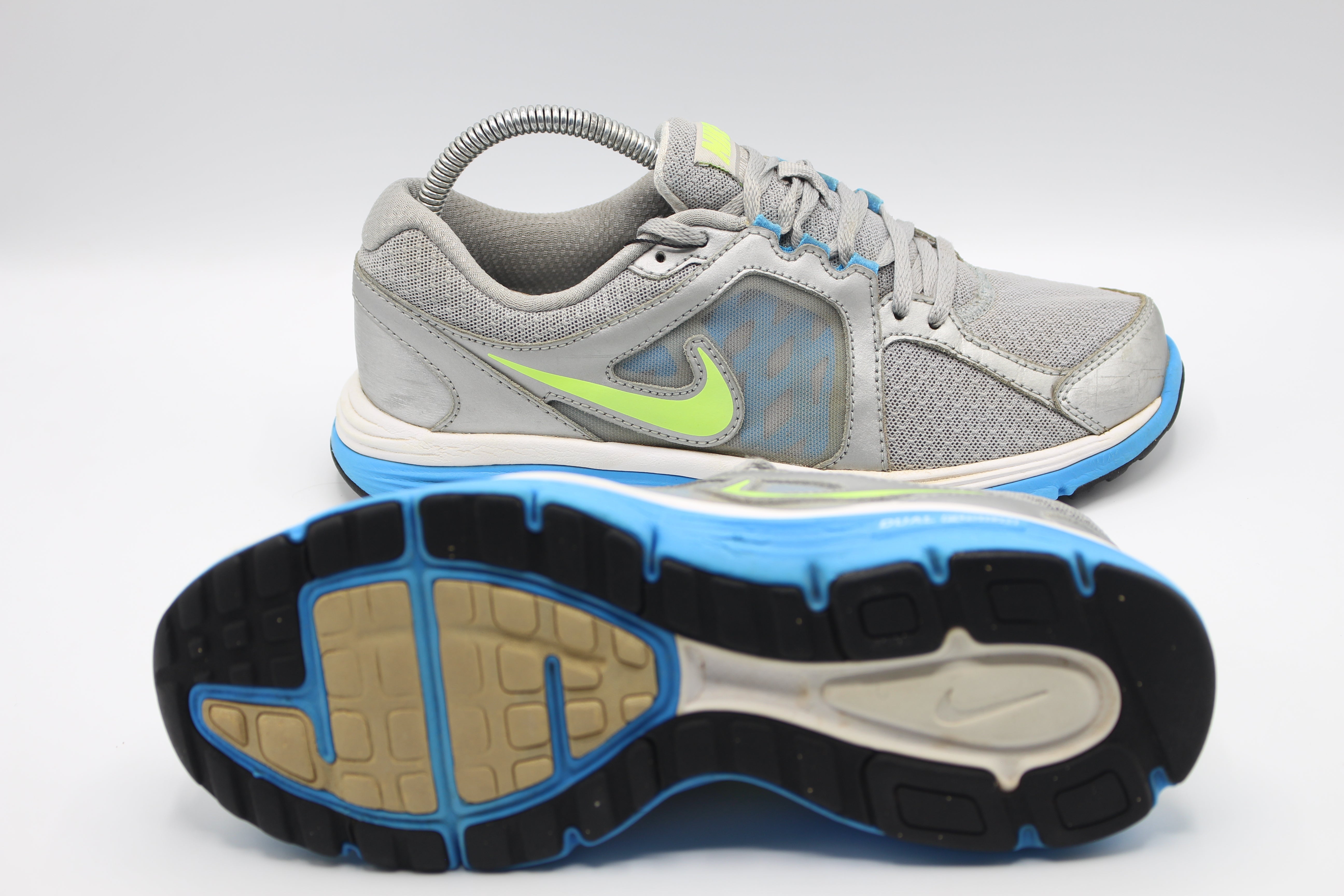 New Womens 6 NIKE Dual Fusion Run Gray Blue Running Shoes          EUR SIZE 39