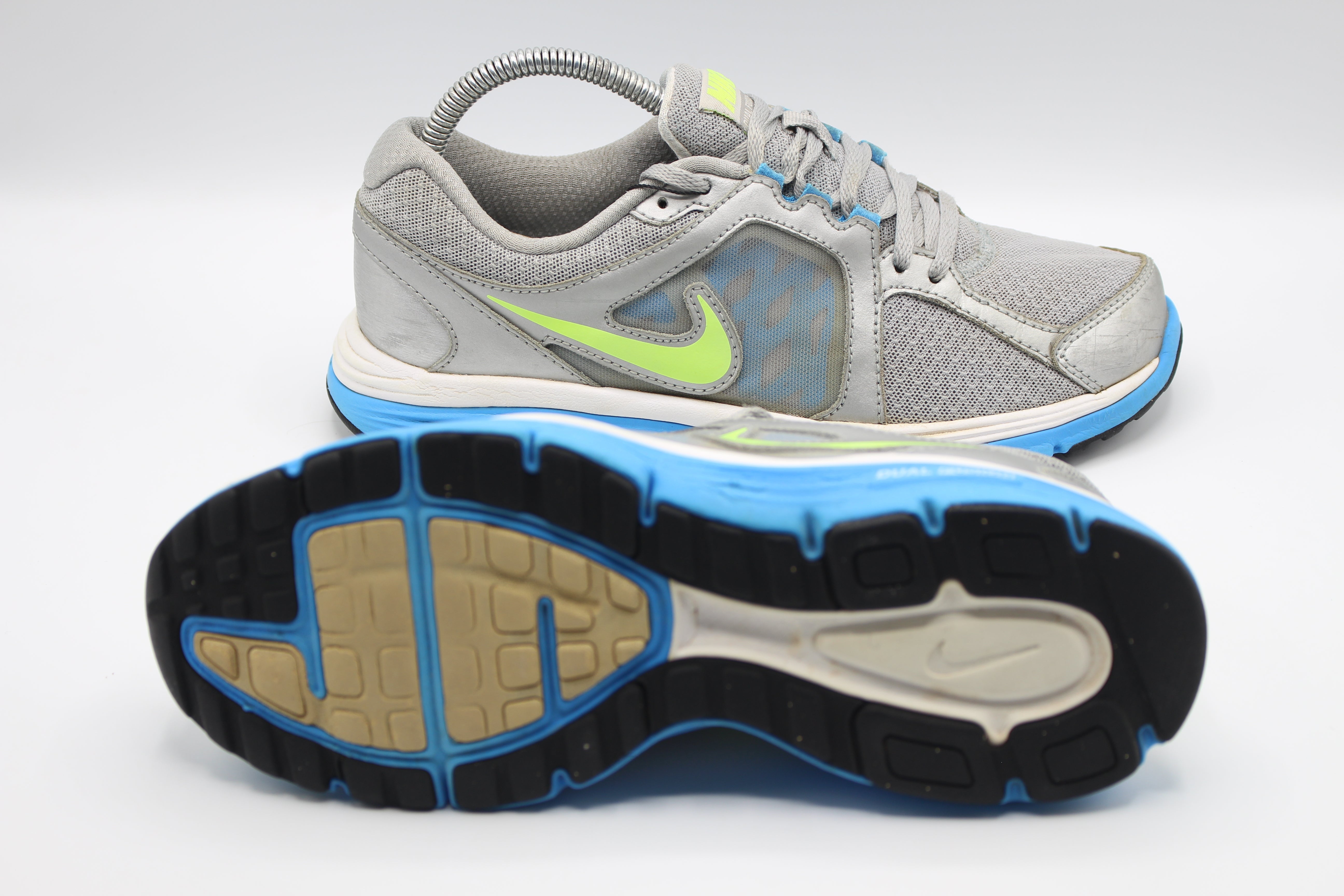 New Womens 6 NIKE Dual Fusion Run Gray Blue Running Shoes          EUR SIZE 39